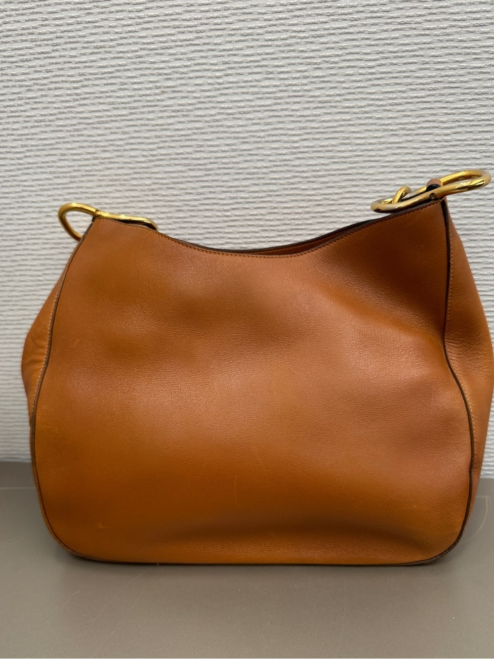 Prada Milano Leather Chain Hobo Shoulder Bag – Cognac Brown - Picture 9 of 12